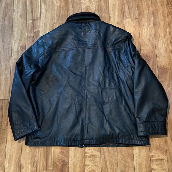 Columbia Men’s Size XXL Black Leather Jacket Full Zip - Picture 4 of 7